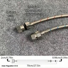 一套厨房阳台水槽龙头，三档旋转出水嘴冷热水龙头，含安装配件和软管，适用于洗脸盆等厨房用品和厨房配件。 - 銀色 - 查看 9