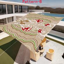 1pc 2D Digital Print Sun Shade Cloth, 5 Different Geometric Abstract Stripe Patterns, Features Include Printed Pattern, Windproof, Detachable, Lightweight, Semi-Shading, Dustproof, Durable - Multicolor - View 32