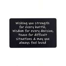 Religious Gifts Men Christian Cards Engraved Wallet Insert Card Women Men Graduation Birthday Present Inspirational Present Baptism Gifts Him Her - ban đầu - Xem 1