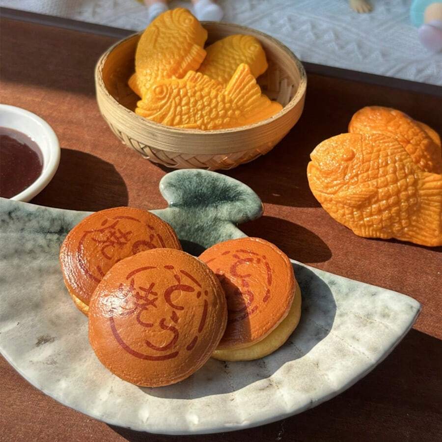 Réplica realista de dorada a la parrilla, modelo de alimento, decoración y accesorio fotográfico, regalo de cumpleaños/Navidad - Multicolor - Ver 1