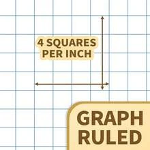 SUNEE Spiral Notebook, 1-Subject, Graph Ruled Paper, 8\ X 10-1/2\, 100 Sheets Per Notebook, 3-Hole Punched Paper, Water Resistant Cover, Spiral Grid Notebooks For Work, Home, Schoolsss, Writing, Black - Black - View 4