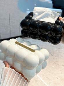 1pc Creative Bubble Square Tissue Box Cover, Suitable For Bathroom, Vanity, Makeup Table And Car - Multicolor - View 9