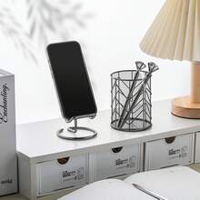 12-piece acrylic office supplies set, encompassing a variety of tools most frequently used in work and study. Suitable for diverse settings including home workspaces, schools, offices, and meeting rooms. - Negro - Ver 9