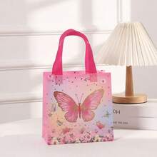 5/10/16PCS Butterfly Themed Festival Party Gift Packaging Bag, 7.87 Inches X7.87 Inches X3.54 Inches Small Birthday Party Handbag, Gift Packaging Bag, Storage Bag, Shopping Mall Shopping Bag - Multicolor - View 4