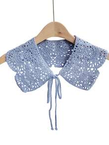 1 chiếc khăn choàng cổ nữ kiểu dáng ren rỗng, có thể tháo rời, thiết kế trang trí bằng móc len, phong cách cổ điển nhẹ nhàng, phù hợp mặc hàng ngày, mọi mùa, lễ hội và du lịch. - Nhiều màu - Xem 7