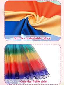 Girls' Shirt Dress Set, Birthday Party Outfit - Color - View 6