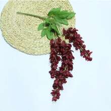 1件/3件装人造紫藤花，白色丝绸仿真紫藤花，塑料悬挂花，适用于家居派对婚礼装饰、仿真植物、秋季装饰、房间、书桌、花园装饰、情人节、礼物、生日、毕业典礼、家居装饰、返校季、学习用品 - 白色 - 查看 8