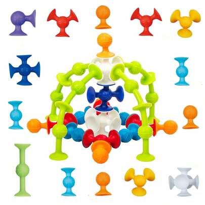 40 Piece Suction Toy Set, Stacking Building Toys For Kids, Stress Relief Toy,Gift For 3-6 Years Old Boys Girls