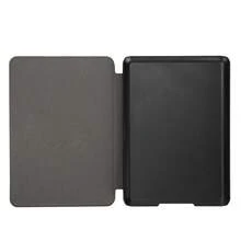 Funda protectora de piel sintética con patrón cruzado para Kindle Paperwhite4 generación 2018, color negro - Negro - Ver 3
