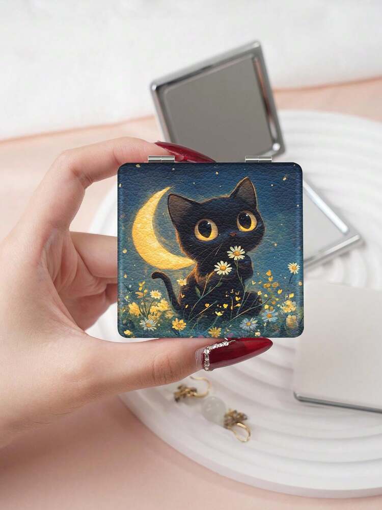 1pc Cute Healing Cat Series Portable Folding Lightweight Compact