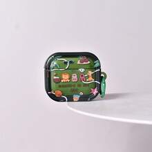 动漫卡通椰树动物园图案保护套，兼容 Pro 2/3、3无线蓝牙4/3，柔软耳机套 - 綠色 - 查看 9