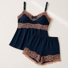 Sexy Lace Baby Doll For Women, Nightwear, Strappy, Short Pajamas - 彩色 - 查看 5