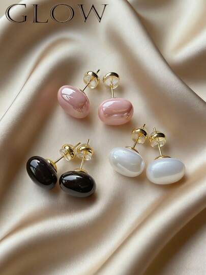 3 Pairs Earring Set Suitable For Teenage Girls, For Daily Wear And Festivals