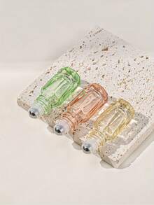 Mini Glass Roller Bottle 6PCS Set, Includes 3 Refillable 3ml / 0.1oz Roll On Bottles With Stainless Steel Roller Ball And 3 Dispensing Tools, Portable Travel Size Fragrance Oil Applicator For Women & Men, Leak Proof Reusable Empty Roller Bottles For Essential Oils, Aromatherapy, Serums And Cosmetic Liquids - Multicolor - View 3