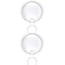 2/5/10/20pcs Diamond Painting Magnifying Glass, White Plastic Magnifying Glass, Suitable For Diamond Embroidery And Handicraft Accessories, Suitable For Cross Stitch, Beading And Handicrafts.