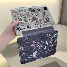 Funda protectora adecuada para la tableta Redmi Pad2 de 11", cubierta plana magnética cerrada, panel trasero de acrílico de alta transparencia con ranura para lápiz, función de suspensión/activación inteligente, soporte plegable de tres posiciones, protección integral, compatible con Huawei y modelos de Apple como iPad, etc. - Multicolor - Ver 9