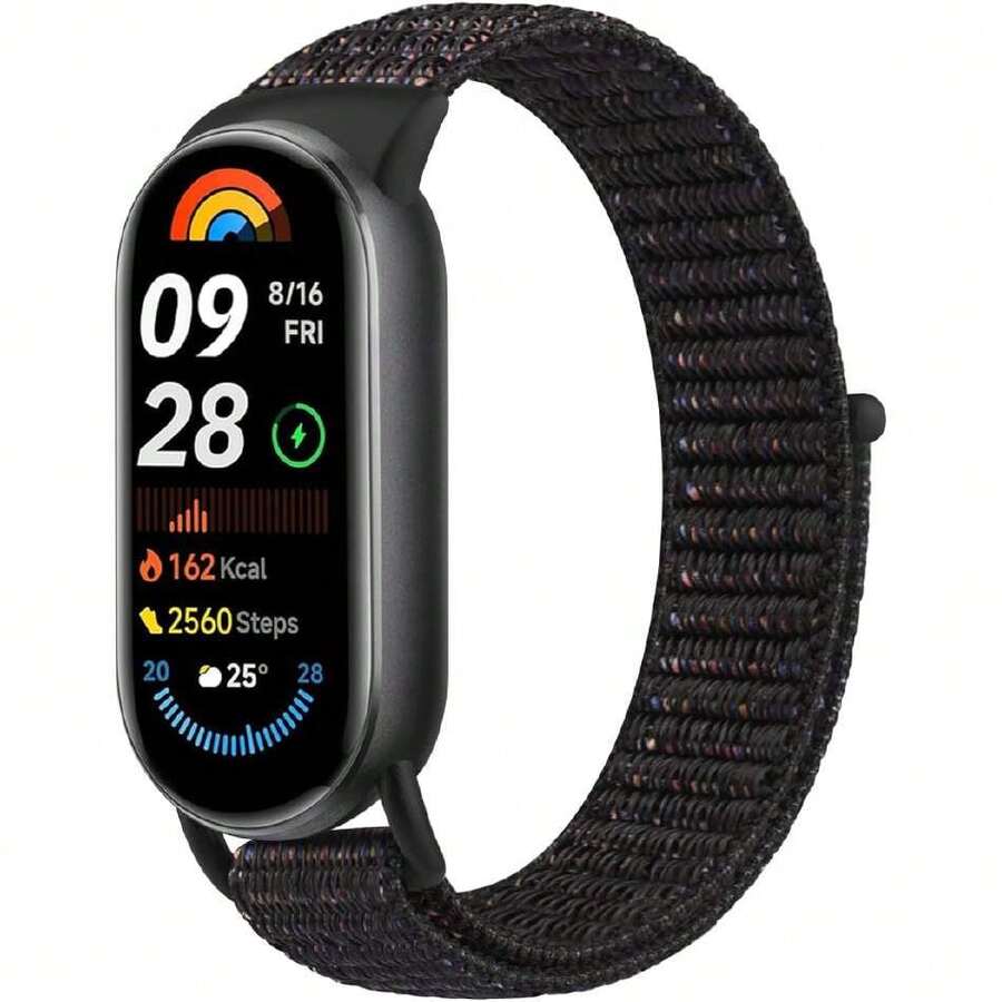 Nylon Correas para Xiaomi Mi Band 8/9/10 Correa, Brazalete de Reemplazo de Suave para Xiaomi Mi Band 8 9 10 para Mujeres Hombres,38913976 - Neblina azul - Ver 1