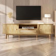 Television Stands & Entertainment Centers - Natural + MDF - View 7