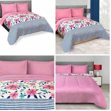 EL ELEFANTITO Edredn Set Matrimonial y King Size Microfibra Extra Suave con Sbanas Incluidas (Rosa, Matrimonial) - Rosa+Matrimonial - Ver 7