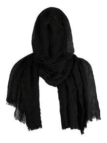 A Two Pieces Set Featuring A Distressed Scarf Shawl With A Brooch, Styled Like A Medieval Renaissance Viking Cloak, Perfect For Halloween Costumes And Accessories. - A - View 4