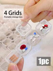 8-Compartment/4-Compartment Multifunctional Pill Box, Portable Mini Sealed Medicine Box, Medicine Storage Box, Dust-Proof Moisture-Proof Medicine Storage Box, Vitamin Storage Box, Travel Essential Mini Pill Bottle, Medicine Storage Container, Medicine Storage Rack - Multicolor - View 14