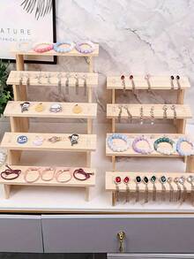 珠宝梯形架，项链手链展示架 - 节省空间的现代设计，适用于家庭、沙龙、精品店 - 珠宝收纳盒 - 黃色 - 查看 10