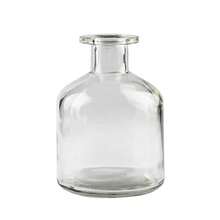 Glass Bud Vase, 1pc Small Vases For Flowers, Decorative Glass Bottles, Mini Flower Vases Centerpiece For Wedding, Vintage Vase For Rustic Home Decor, Living Room, Office Desk (250ml-Clear) - 250毫升-透明 - 查看 1