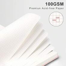 Graph Paper Notebook - Spiral Notebook 8.5\ X 11\, A4 Large Hardcover Leather Journal Grid Notebook, 100 Gsm Thick Graph Paper,Journals For Schoolsss Writing Graphing Engineering Math, Rose Gold - A4-graphA4Graph - View 4