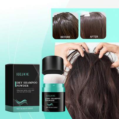 8.5g Polvo Seco para Cabello Voluminizador, Control de Grasa Sin Lavado, Ideal para Flequillo y Estilos Rápidos, Hecho para Personas Ocupadas