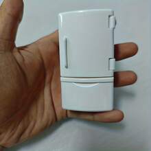 1 Piece Of Miniature Art Piece, Pocket-Sized Art Piece, Miniature Kitchen Scene Decoration Item, Retro Single-Door Refrigerator (Only Including The Refrigerator) - White - View 2