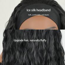 Wet And Wavy Headband Wig] Water Wave Half Wig - Curly Headband Wig For Women- Synthetic, Glueless, Wet And Wavy, Daily Use - Multicolor - View 5