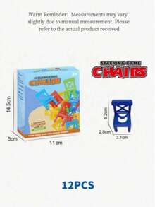 18件套叠叠乐游戏，儿童益智玩具，桌面游戏凳，亲子互动玩具。适合家庭休闲时光/圣诞节/圣诞游戏，儿童玩具，游戏，圣诞节，儿童玩具，STEM玩具，家庭游戏，游戏玩家礼物，游戏，圣诞游戏，儿童玩具，游戏，圣诞游戏，儿童玩具 - 彩色 - 查看 8