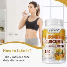 BUPORAI Turmeric Curcumin Capsules 1510mg - Absorbable, Antioxidant, Reduces Muscle & Bone Pain, Promotes Joint And Digestion Health - 120pcs - 120 viên nang - Xem 3