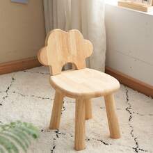 1 X Wooden Stool With Rabbit Ears, Smooth Surface, Portable Rabbit Stool For Living Room And Entryway, Light Wood Seat, Ideal For Home Decor.