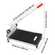 Cortador de pisos de vinilo de 13 pulgadas, Cortador de pisos laminados de 16 mm de grueso con ajustes de ángulo ajustables de 15 ° / 30 ° / 45 °, Ruedas flexibles, Manija telescópica, Corta madera de ingeniería, LVT, VCT, SPC, LVP, WPC - 16 milímetros - Ver 10