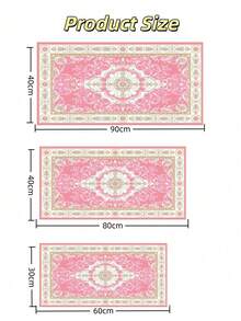 Vintage Bohemian Style Mouse Pad, Luxury Red Desktop Accessory, Extra Large Gaming Mouse Pad, Non-Slip Rubber Base, Computer Mouse Pad, Keyboard Pad, Great Gift, Desktop Accessory, Office Supplies, Office Desk Accessory, Mouse Pad, Desktop Mouse Pad - Pink - View 4