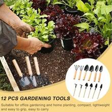 Garden Tool Set 12 Pcs Gardening Tools Set With Trowel Shovel And Hand Rake Aluminium Garden Hand Tools - Black - View 5