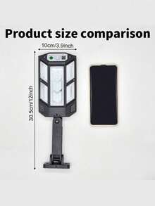 43 LED Holofote Solar de Ângulo Amplo, Luz de Rua Solar Externa, Lâmpada de Estrada Externa 43 LED Crepúsculo à Alvorada, Luz de Rua Solar À Prova d'Água com Sensor de Movimento, Luz de Jardim com Controle Remoto - Luz solar com 43 lâmpadas - Visão 7