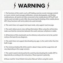 Relógio esportivo inteligente multifuncional com tela grande de 2,01" com lanterna, funções de chamada, SMS, pedômetro, reprodutor de música e alarme. - Multicolorido - Ver 9