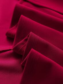 优雅日常约会之夜情人节浪漫迷人裹身无袖连衣裙 - 紅色 - 查看 9