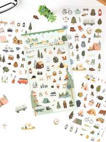 1pc Cutting Sticker, Floating Life Interesting Cross-Border Scrapbooking Sticker, Children Sticker, Pet Scrapbook Material - Multicolor - View 5