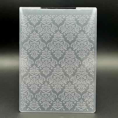Nueva carpeta de relieve 3D de plástico con plantilla de patrón de diamante retro de 4.13x5.71 pulgadas para hacer tarjetas, manualidades de scrapbooking, artesanía de papel y suministros de arte para scrapbooking