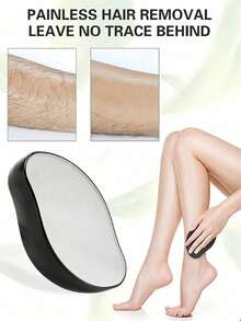 无痛物理脱毛器，采用水晶玻璃材质，易于清洁，可重复使用，身体护理脱毛工具