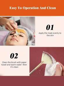 1/3/5/9pcs Soft Fan-Shaped Face Mask Brushes, Suitable For Exfoliating Masks, Acid Masks, Mud Masks, Etc.