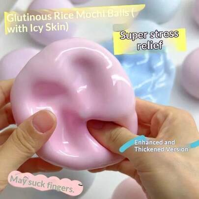 手工麻糬慢回弹玩具 - 缓解压力，挤压慢回弹，生日、圣诞节、派对、复活节的理想礼物