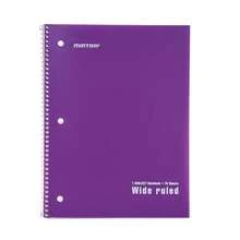 Spiral Notebooks - 1 Subject, Poly Cover, 70 Sheets, WIDE Ruled, 8in X 10in, Bulk Pack, Primary Color Waterproof Covers, Set Of 6 - For Schoolsss, Office, Business, Professional (04658) - PolyCover-wideRuled - View 7