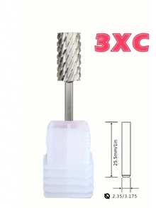1pc 5.35mm Tungsten Carbide Barrel Nail Drill Bit, Manicure Accessory