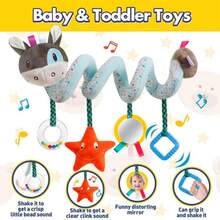 Baby Comforter Plush Rattle Hanging Doll, Car Seat Spiral Doll (Some Accessory Colors Random) - Multicolor - View 2