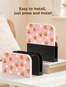 Ayotu 1pc Strawberry Pattern Protective Case, Fits Compatible With Switch/Switch OLED/Switch 2(2025) Dock, Holds 5 Game Cards, Protects Dock From Scratches And Dust - Multicolor - View 9