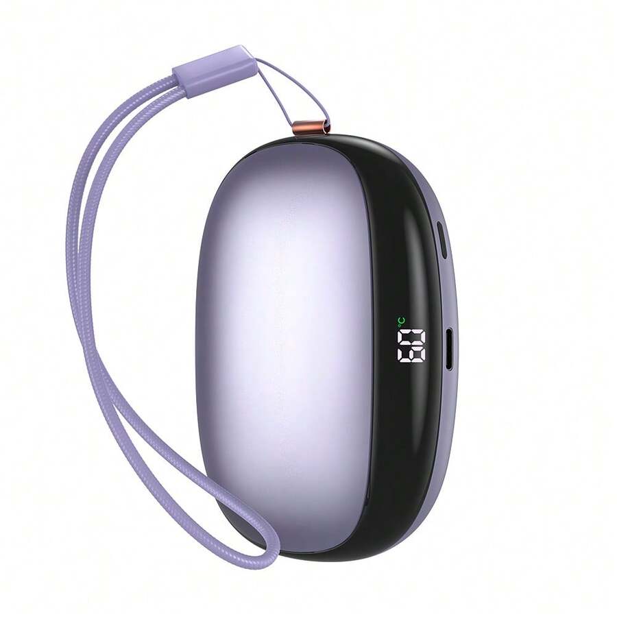 Sạc dự phòng nhanh 12000mAh, pin sạc di động 2 trong 1, máy sưởi tay, cổng USB C đầu vào/đầu ra, máy sưởi cầm tay có màn hình hiển thị kỹ thuật số, điều chỉnh nhiệt độ nhiều cấp độ, sạc thiết bị di động cho các hoạt động ngoài trời và cắm trại, máy sưởi tay mini mùa đông, quà tặng ngày Valentine. - Màu tím - Xem 1